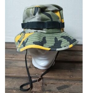 US Military Jungle Hat Camo Bucket Hat Hot Weather Boonie Style Size Medium‎